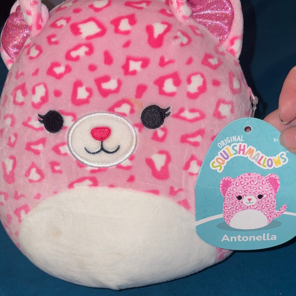 Squishmallows Pink Leopard Antonella Plush for Small Pets